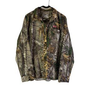 Under Armour Fitted Camo Camouflage Button Front Shirt